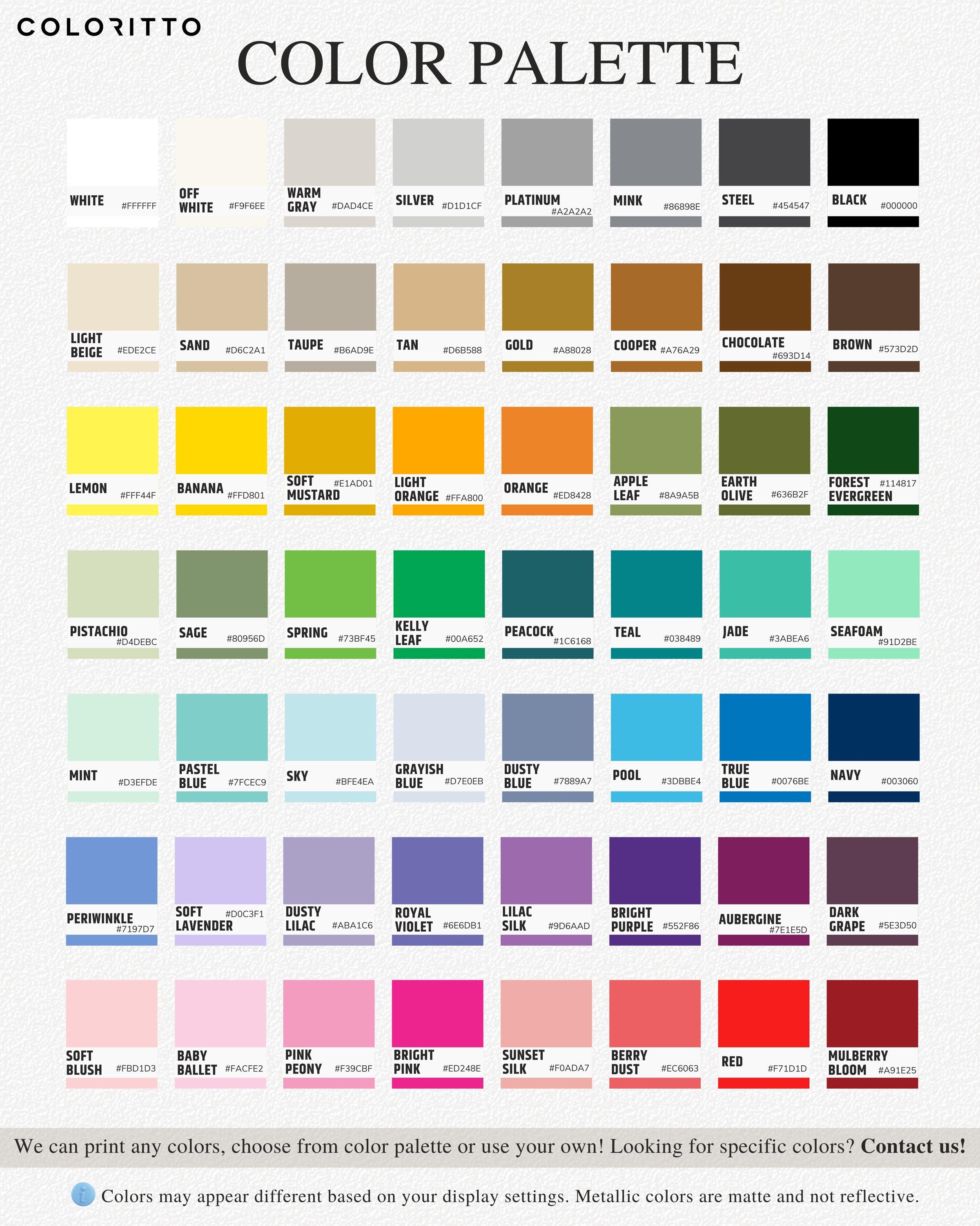 The image is a color palette that provides a variety of colors for artists and designers to choose from when creating their work. It includes a range of colors such as white, black, silver, gold, and more, each with its own unique shade and tone. The palette is designed to be used in conjunction with a color palette or as a personal color scheme, allowing for a diverse and visually appealing color palette.