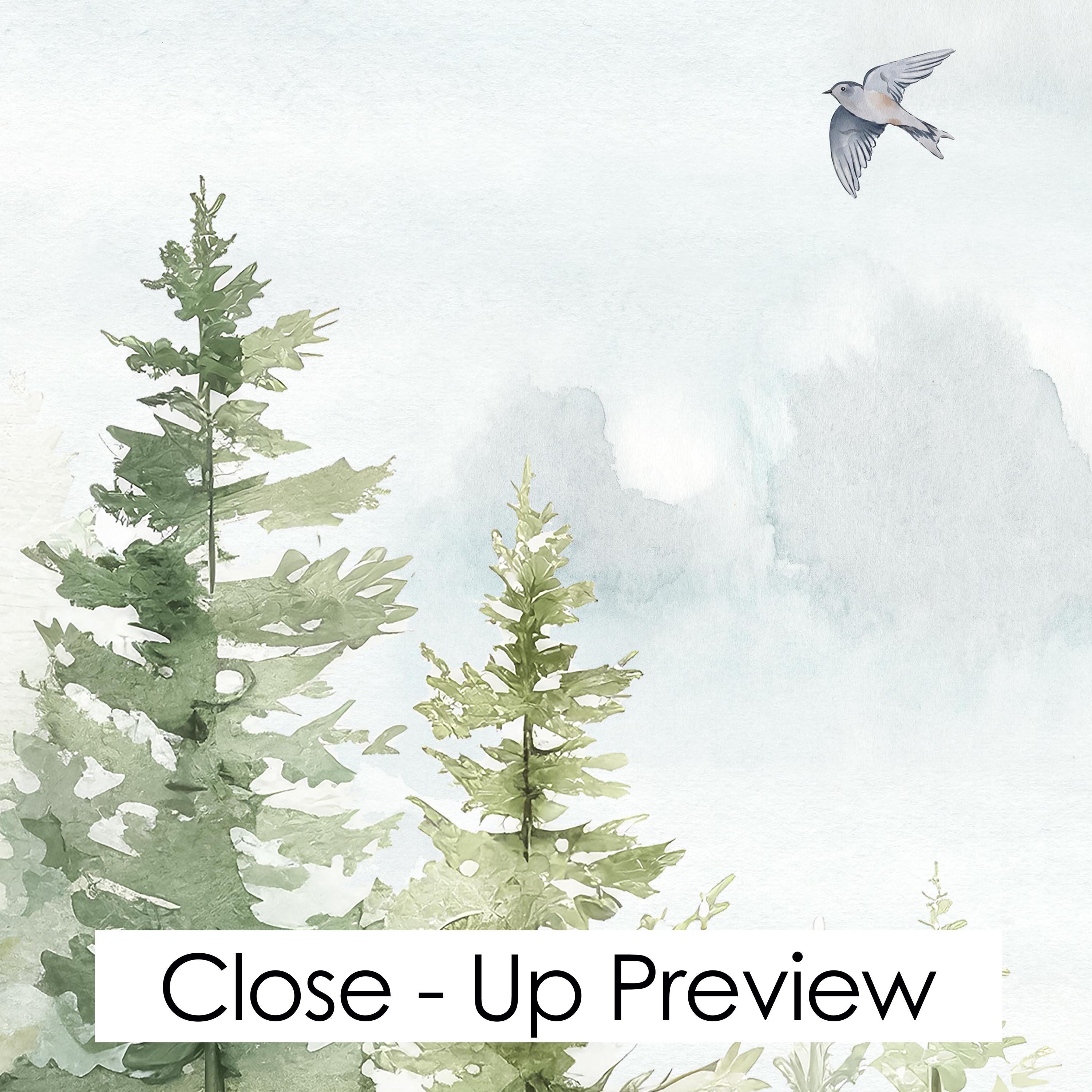 Pine Tree Forest Wallpaper Mural