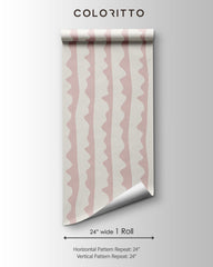 Blush Nursery Stripe Wallpaper