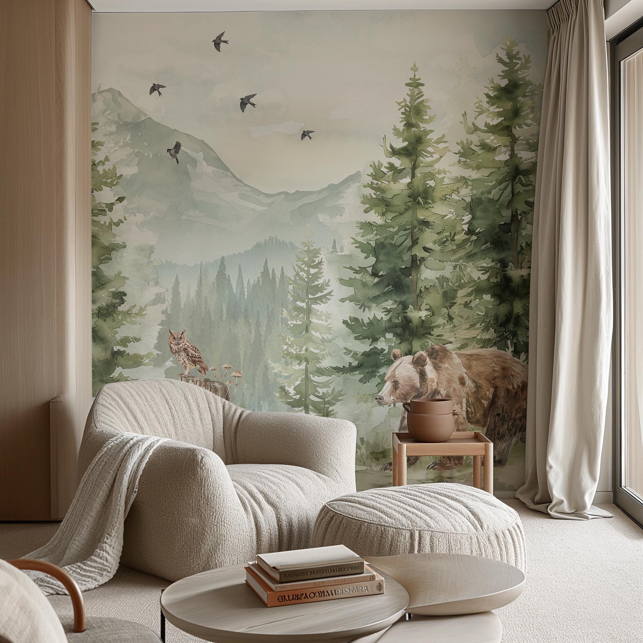 Mountain Animals Wallpaper Mural