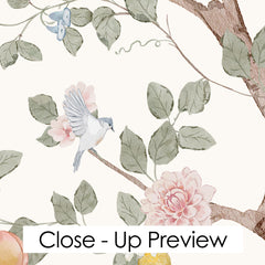 Chinoiserie Flowers Birds Wallpaper
