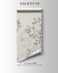 Chinoiserie Blossom Mural with Birds