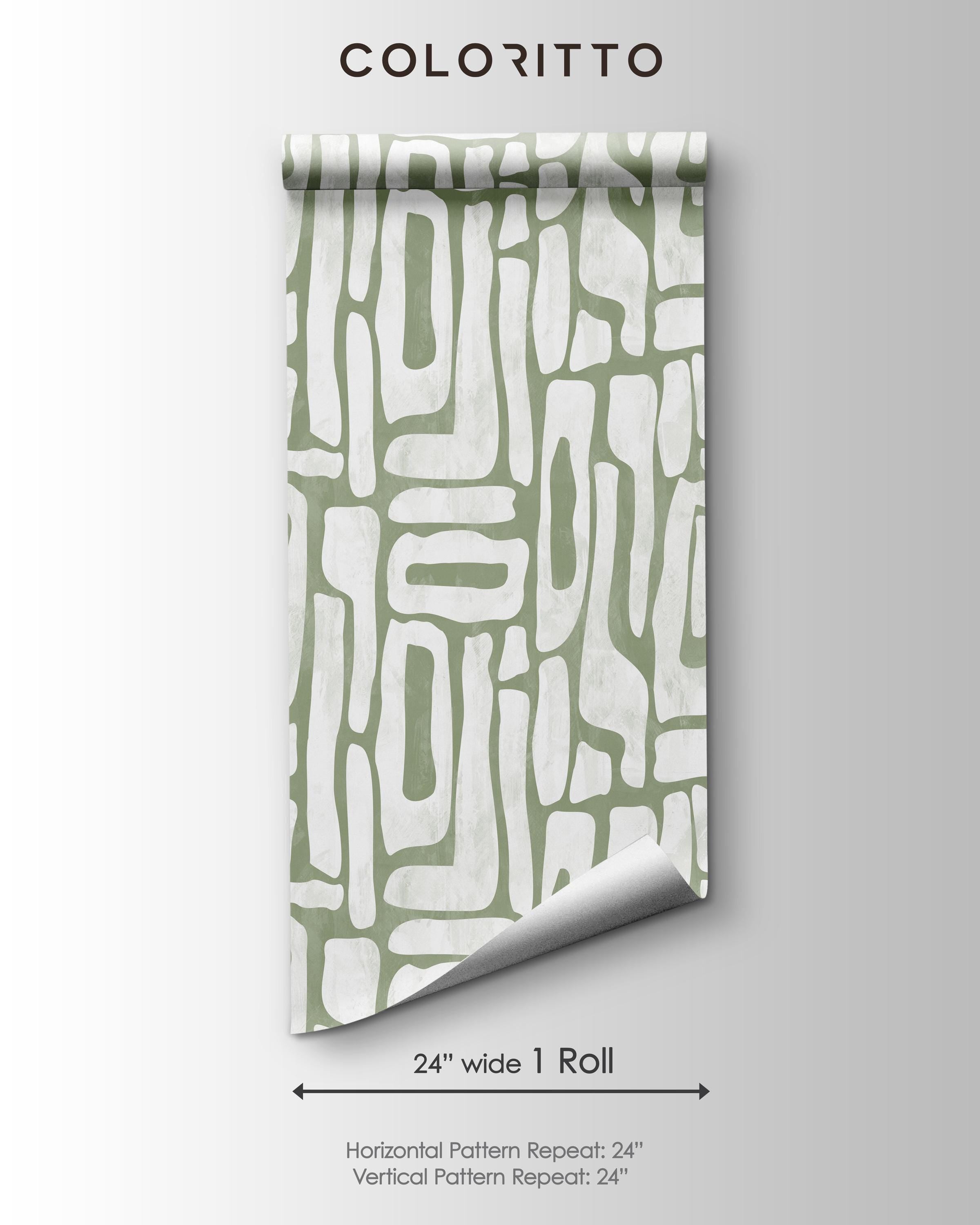 Pistachio Abstract Shapes Wallpaper