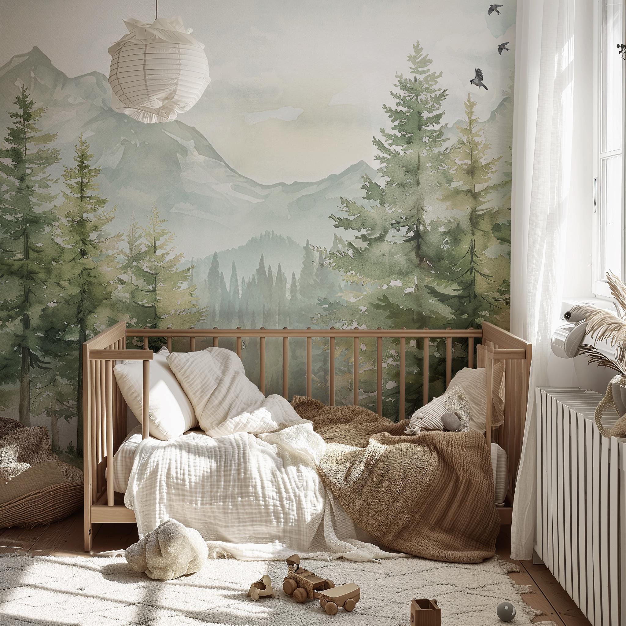 Mountain and Forest Wallpaper Mural