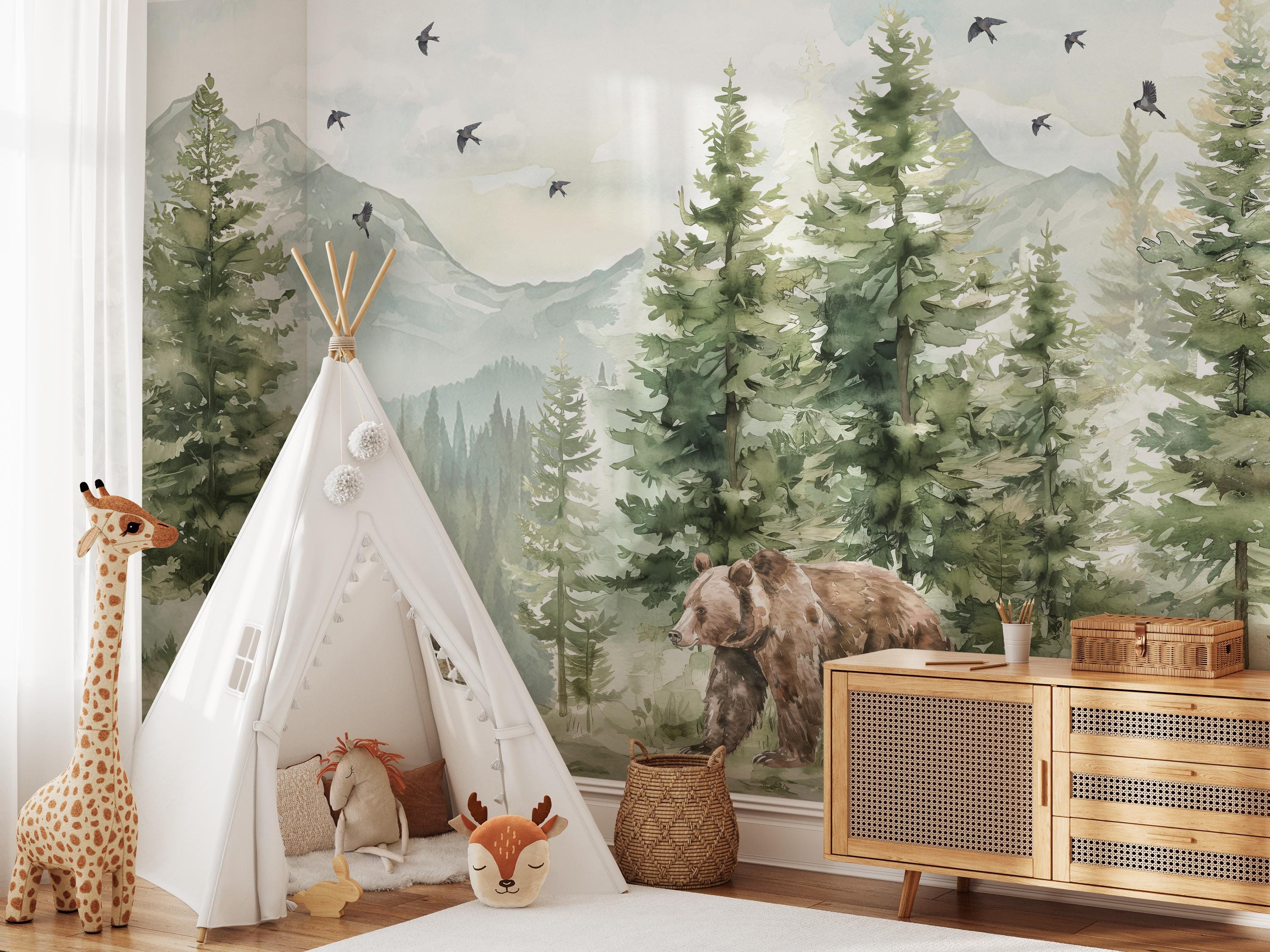 Mountain Animals Wallpaper Mural