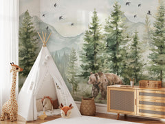 Mountain Animals Wallpaper Mural