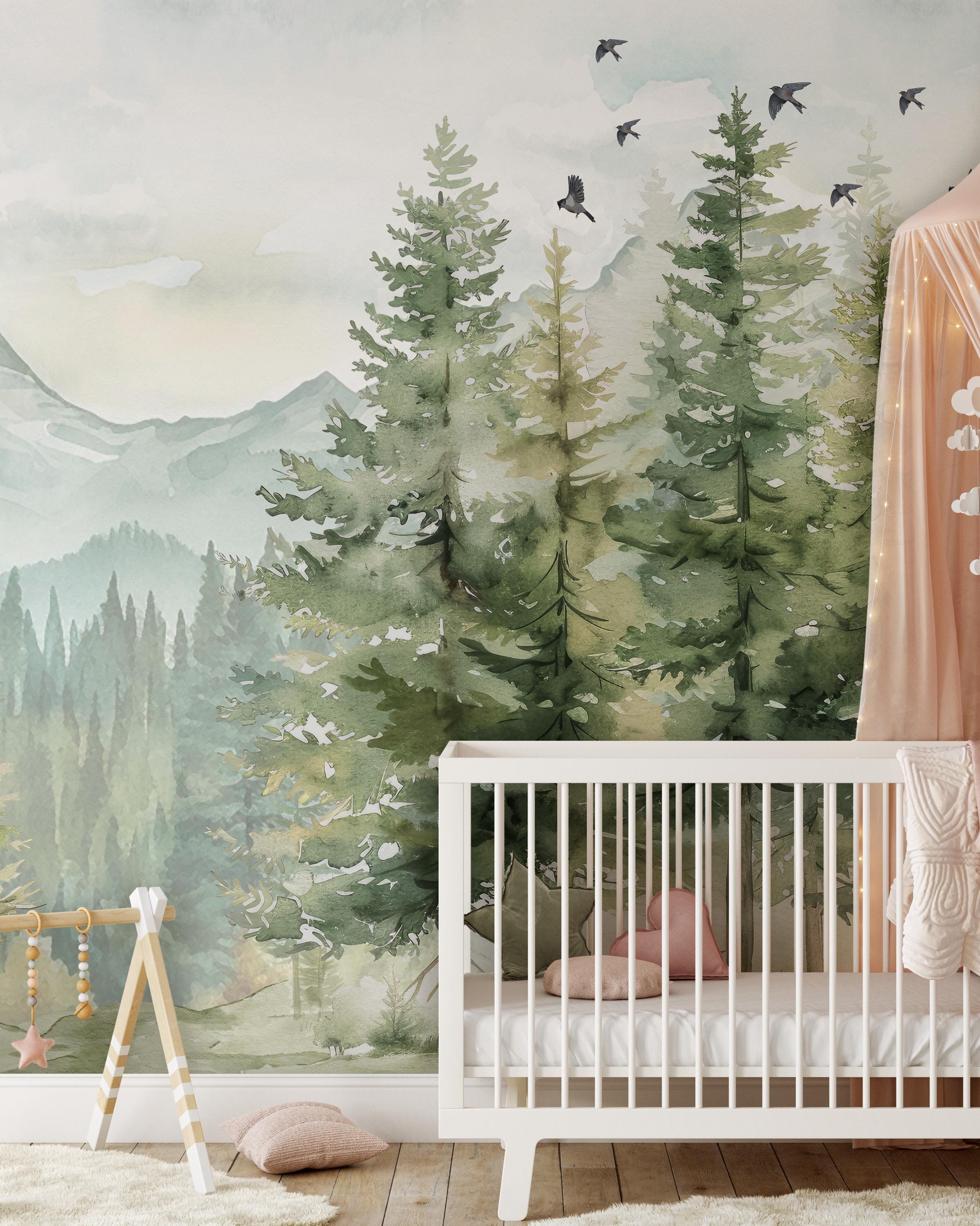 Mountain and Forest Wallpaper Mural