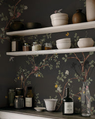 Moody Сhinoiserie Floral Wallpaper