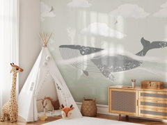 Whale Nursery Mural