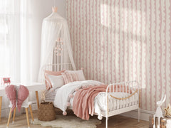 Blush Nursery Stripe Wallpaper