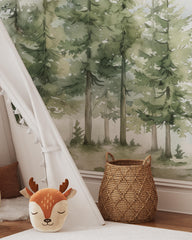 Pine Tree Forest Wallpaper Mural