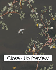 Moody Сhinoiserie Floral Wallpaper