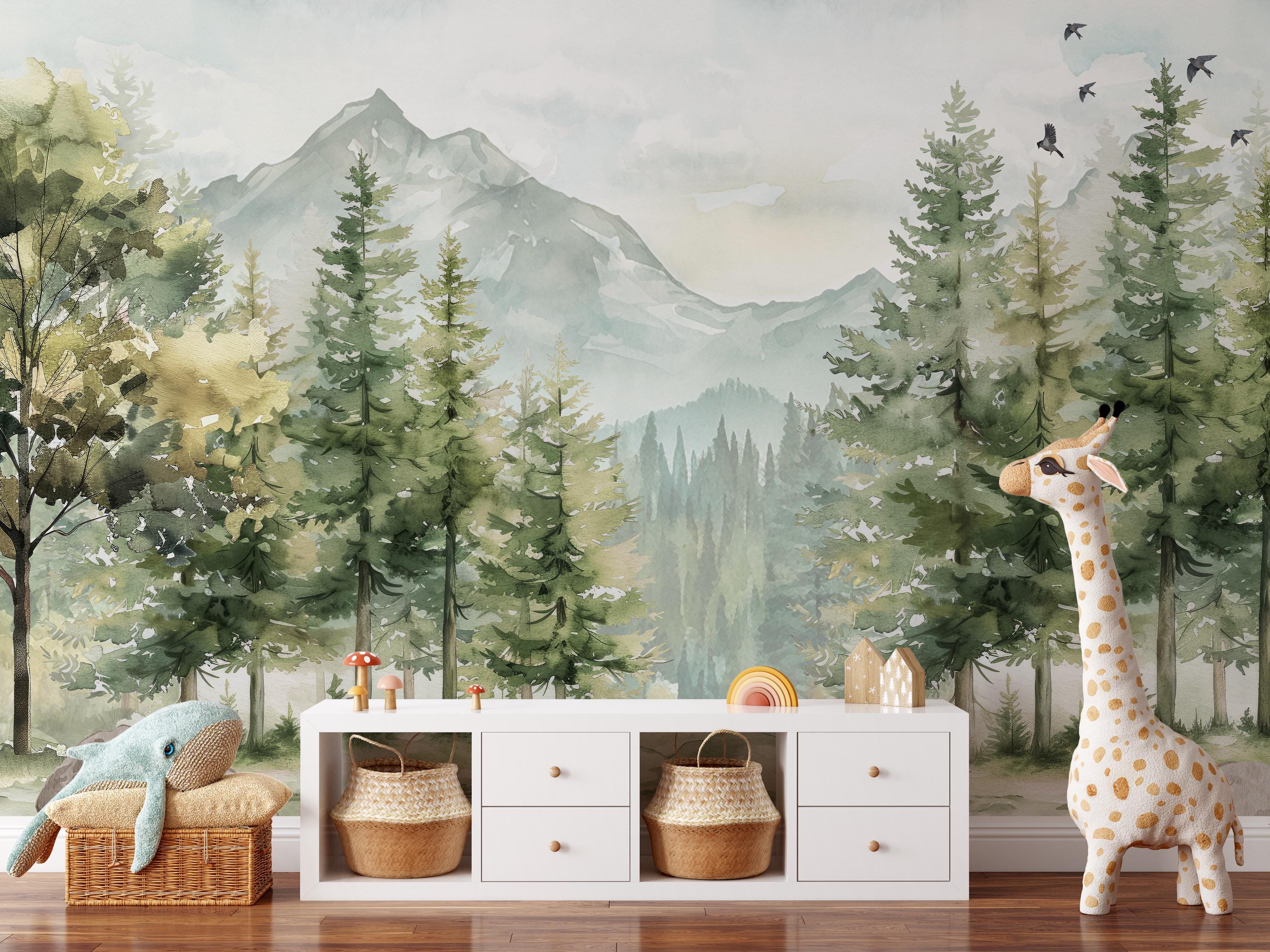 Mountain and Forest Wallpaper Mural