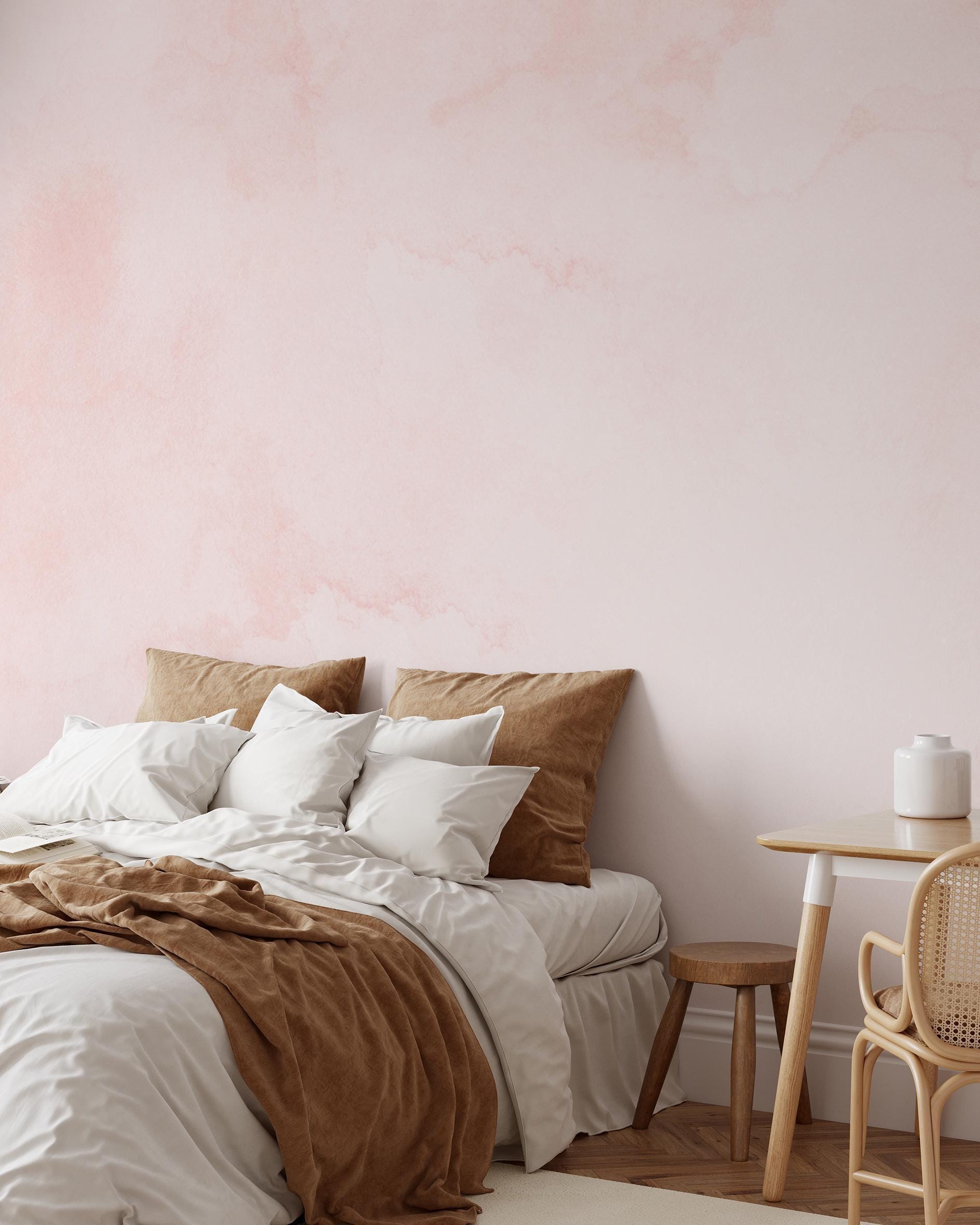 Blush Watercolor Stains Mural