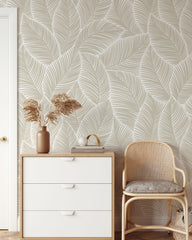 Minimalistic Leaves Wallpaper