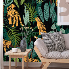 Trendy Leopards Safari  Wallpaper