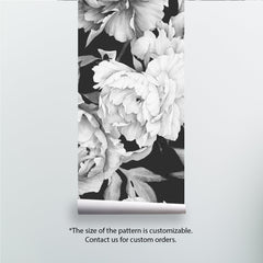 Black and White Flowers Floral  Wallpaper
