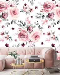 White Pink Roses Flowers  Wallpaper