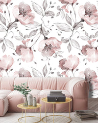 Botanic Floral Roses  Wallpaper