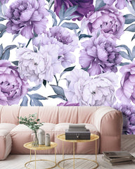 White Purple Flowers  Wallpaper