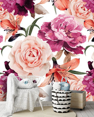 Roses Floral  Wallpaper