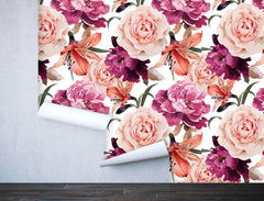 Roses Floral  Wallpaper