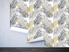 Tropical Banana Gold Leaves  Wallpaper
