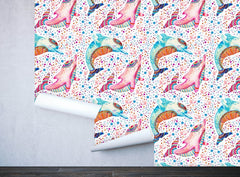Lovely Dolphins Bubbles  Wallpaper