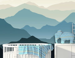 Blue Mountains Landscape  Mural/Wallpaper