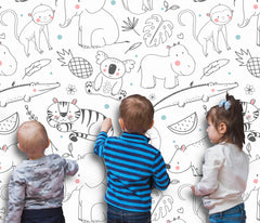 Hand Drawn Animals Wallpaper