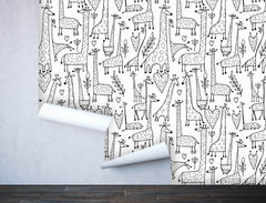 Hand Drawing Giraffe Wallpaper
