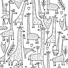 Hand Drawing Giraffe Wallpaper