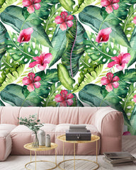 Palm Hibiscus Wallpaper