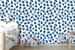 Dark Blue Spots Wallpaper
