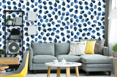 Dark Blue Spots Wallpaper