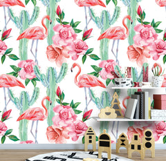 Cactus Flamingo Wallpaper