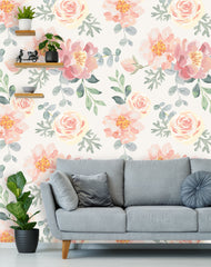 White Peach Flowers Wallpaper