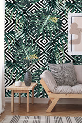 Tropical Geometric Wallpaper