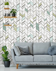 Herringbone Vintage Wallpaper