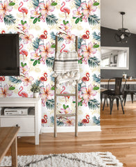 Tropical Flamingo Wallpaper