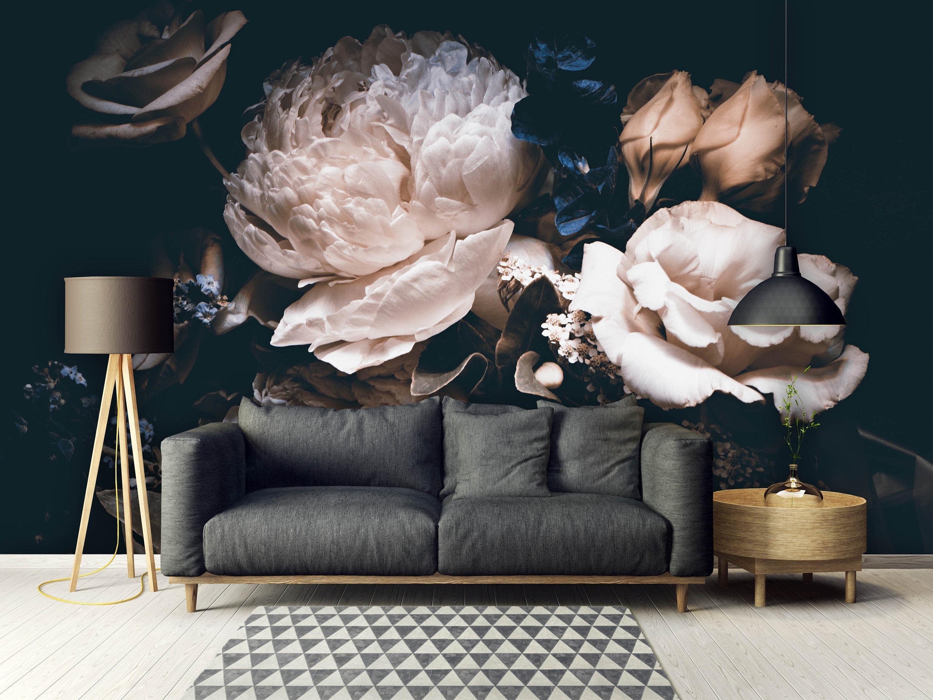 Bouquet of Peonies Mural/Wallpaper – Coloritto
