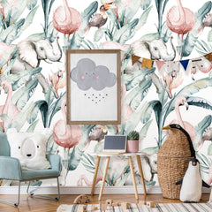 Flamingo Elephant Wallpaper
