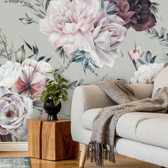 Beautiful Peonies Floral Wallpaper