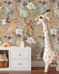 Deer and Bunny Wallpaper