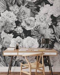 Black and White Roses Wallpaper