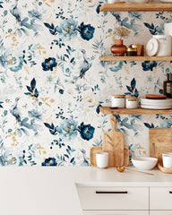 Blue Garden Wallpaper