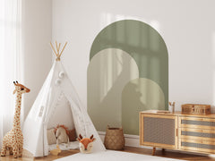 Olive Green Modern Arch Wall Decal