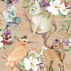 Deer and Bunny Wallpaper