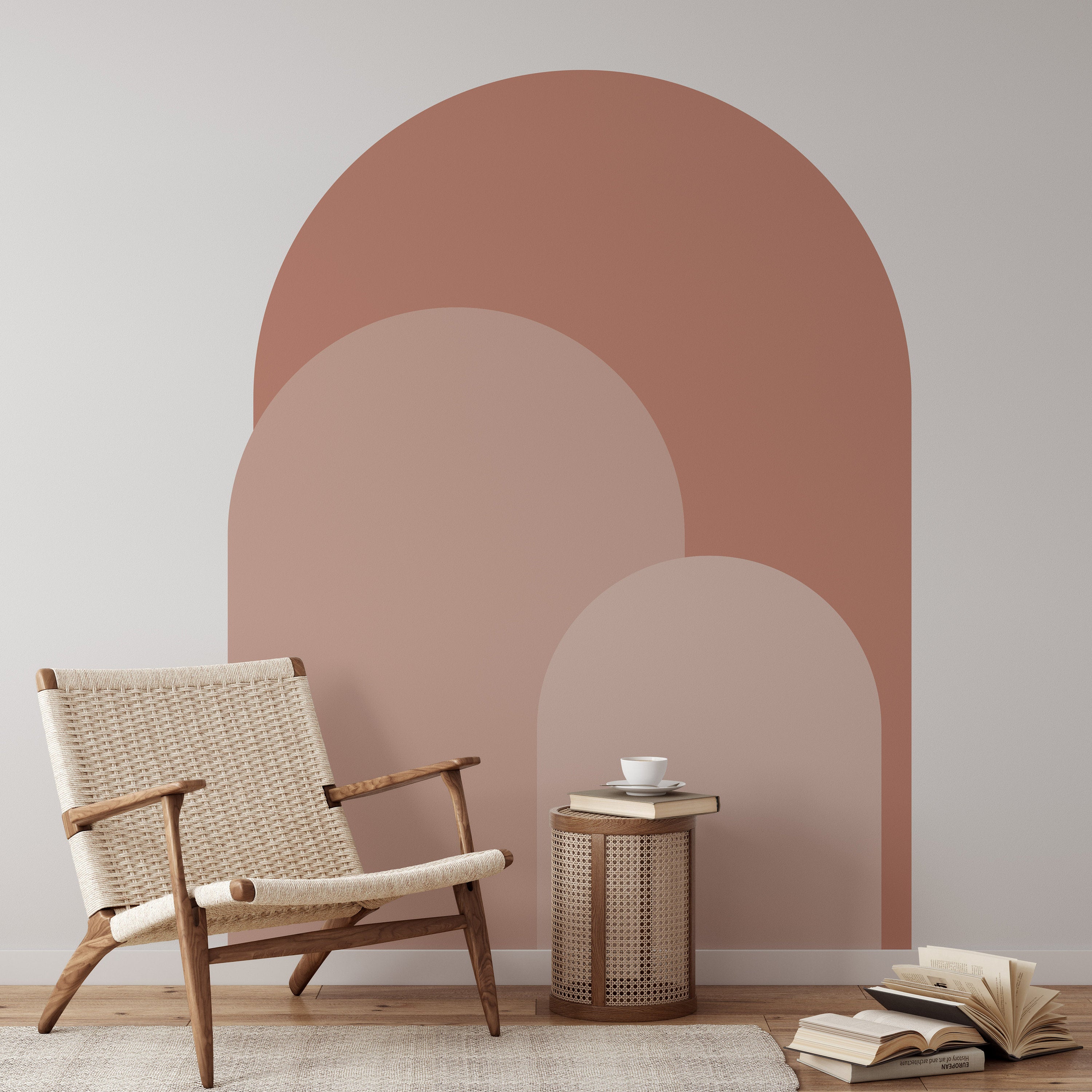 Sweet Pink Modern Arch Wall Decal – Coloritto