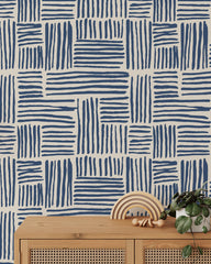 Blue Contemporary Wallpaper